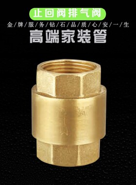 DN15/20/25铜活接止回阀 卧式立式单向阀 排气阀 PPR水管暖气配件