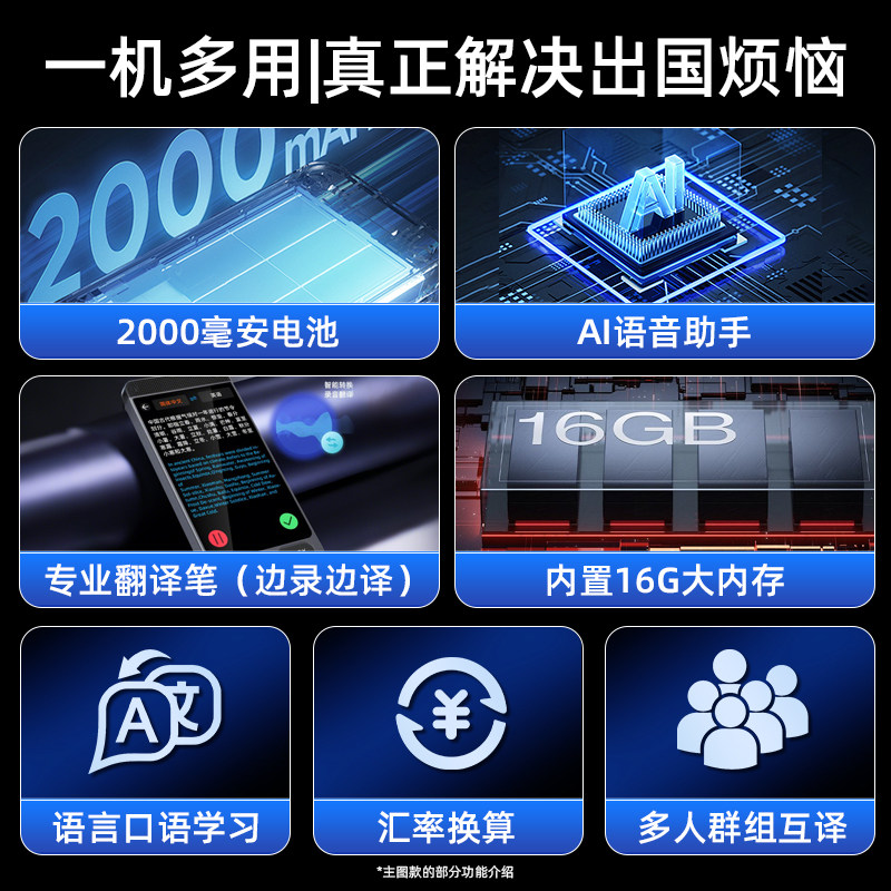 离线翻译机2026新款智能ai翻译神器同声互译实时对话随身耳机即时语言中英文英语外语日语俄语泰语官方旗舰店,淘宝优惠券,粉丝福利购,淘宝优惠卷
