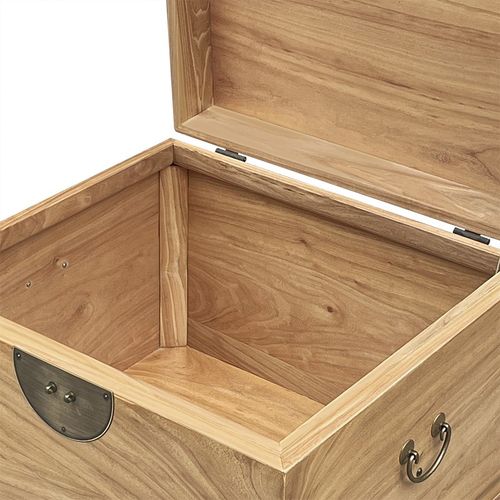 新中式榆木箱几仿古实木客厅沙发边几方箱官箱实木箱家具 - 图3