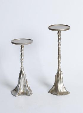 简约复古轻奢树脂山丘烛台摆件样板间售楼处酒店大厅客厅玄关饰品