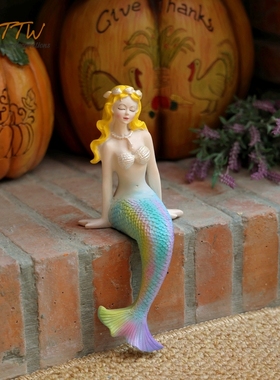 精致靓丽的美人鱼摆件庭院花园家居装饰礼物