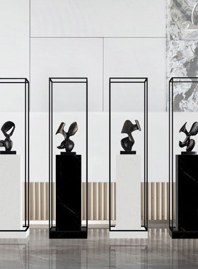 轻奢样板房售楼处摆件网红玻璃钢暴力熊雕塑落地艺术品酒店过道