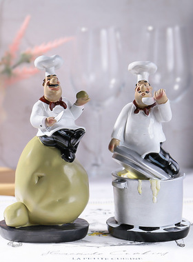 欧式复古创意小厨师餐厅酒吧咖啡馆家居摆件蛋糕店吧台装饰品摆设