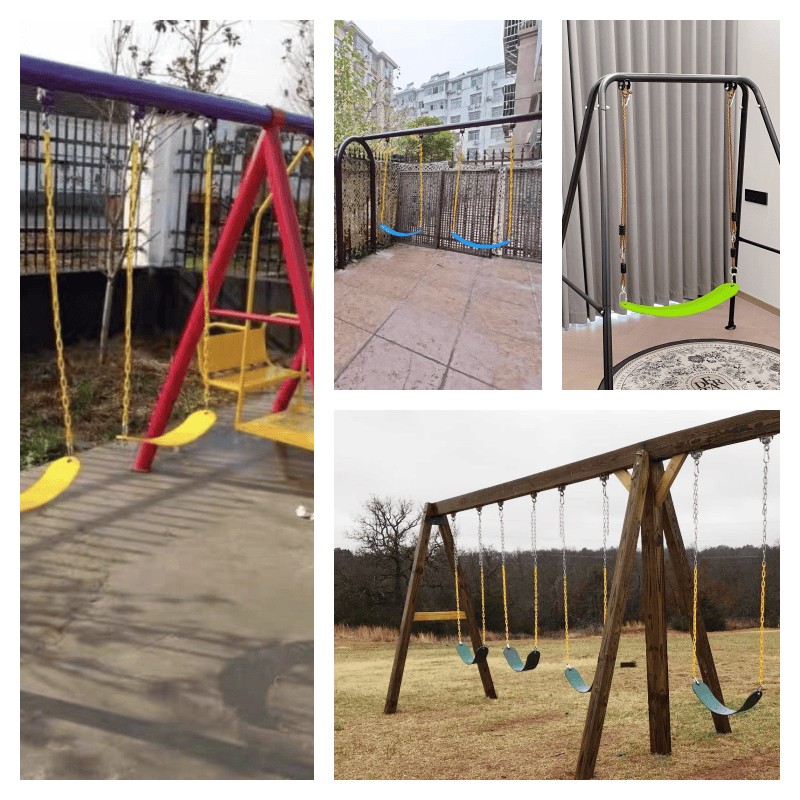 EVA软板秋千室内儿童庭院秋千铁链挂钩座椅户外网红摇篮吊椅单杠 - 图2