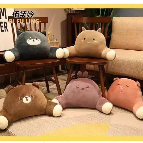 护腰靠垫汽车抱枕办公室家居卡通腰枕椅子床上车载靠背枕床头座椅