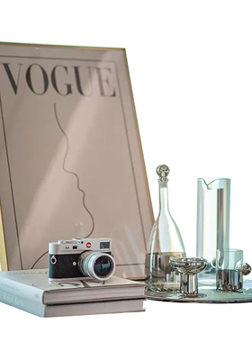 轻奢样板间卧室飘窗托盘组合摆件玄关柜餐边柜软装饰品轻奢装饰画