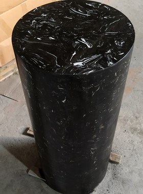圆柱形大理石底座摆件酒店客厅轻奢高档落地石材装饰展示柱雕塑台