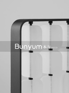 简约现代艺术屏风摆件金属亚克力书房装饰品样板间售楼处桌面软装