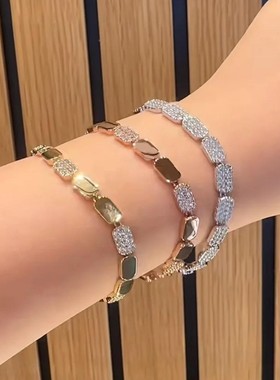 杨紫925银密镶星星耳环项链手链