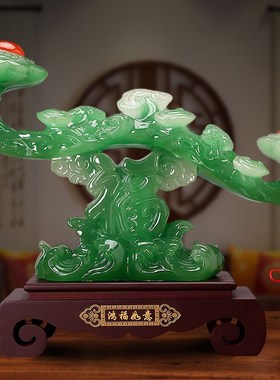 鸿福如意中式摆件创意树脂工艺品客厅办公室家居装饰摆设商务礼品