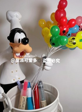 反派Cornetto高飞狗厨师收纳桶笔筒化I妆刷筷子家居多功能卡通摆