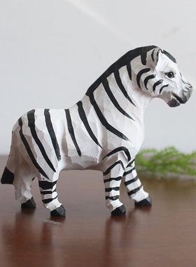 青木凡谐音系列 一路平安 礼品创意摆件饰品装饰木质长颈鹿摆件