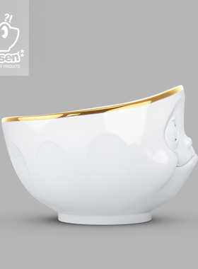 德国原装进口Tassen表情金边碗 餐具礼盒装可爱送礼陶瓷碗500ML