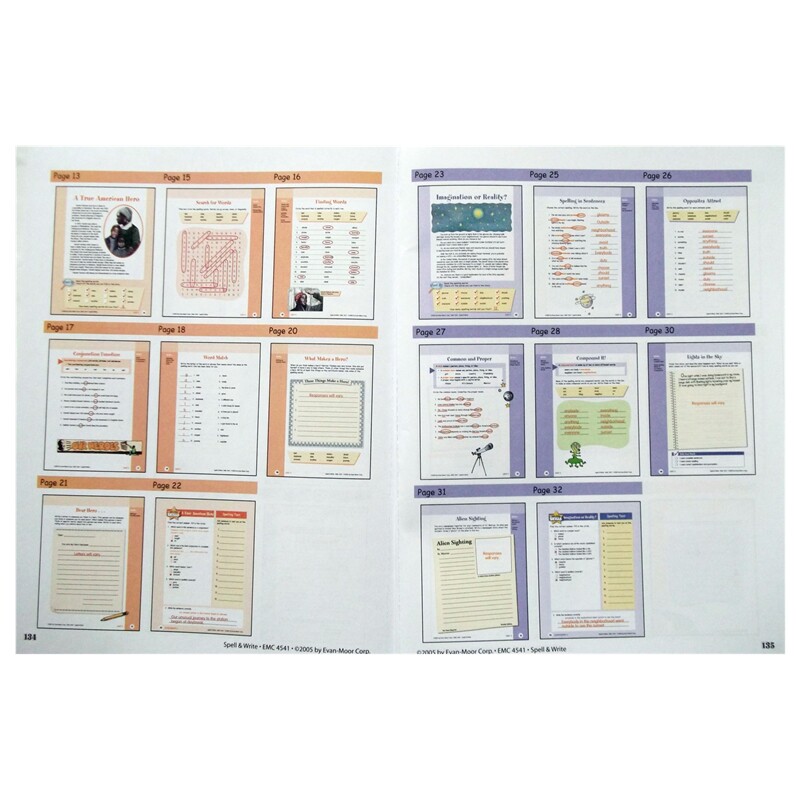 【自营】Evan Moor Skill Sharpeners Spell and Write Prek-G6 美国学龄前幼儿园小学 技能铅笔刀系列 英语拼写练习册 英文原版