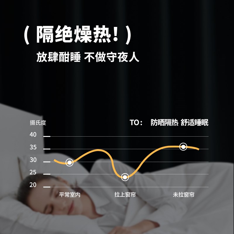 轻奢卧室窗帘全遮光2024年新款加厚G隔音隔热家用挂钩式阳台遮阳 - 图2