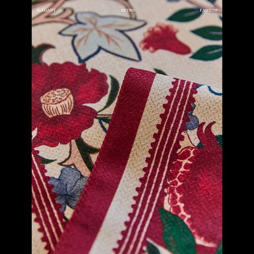 蜡笔派法式古典兴安里园桌旗高级氛围感餐桌盖布复古茶旗定制 - 图1