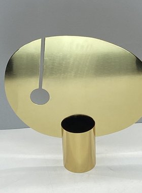 简约现代黑色金属点线面圆形屏风摆件客厅电视柜样板间软装饰品