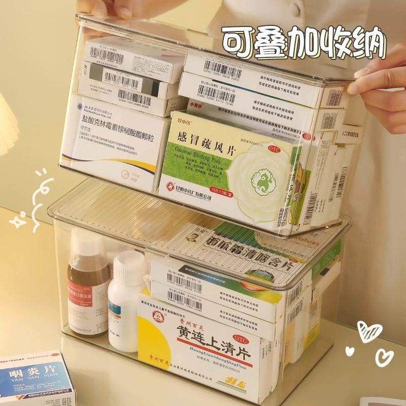 透明药箱家庭装药品收纳盒收纳柜家用药盒宿舍大号整理筐置物架子,淘宝优惠券,粉丝福利购,淘宝优惠卷