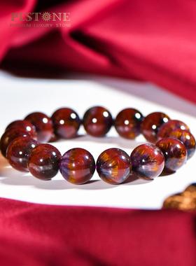 普拉斯通豪华水晶天然四色极光钛手镯极光23手镯礼物的妇女和男子