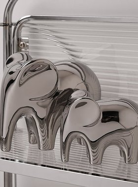 贝汉美陶瓷大象摆件高级感客厅装饰品摆件轻奢高档书房电视柜书档