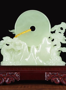 玉石三羊开泰摆件平安扣三阳开泰生肖羊家居客厅酒柜乔迁生日礼物