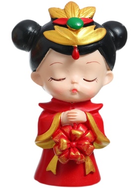结婚庆用品娃娃婚礼物百年好合礼品婚房家居装饰摆设中式摆件公仔