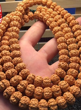 航母小金刚菩提子108颗梅花桩双龙纹树王盘龙纹文玩原籽佛珠手串