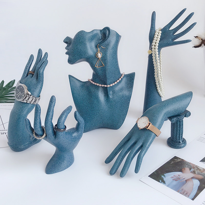 首饰架收纳人像模特饰品拍摄道具挂项链耳环架摆手镯戒指珠宝展架 - 图1