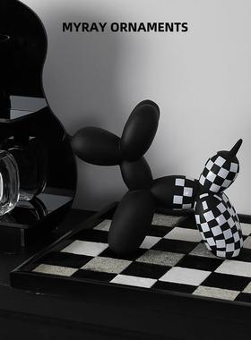 现代简约创意气球狗摆件高级感小众家居客厅电视柜玄关卧室装饰品