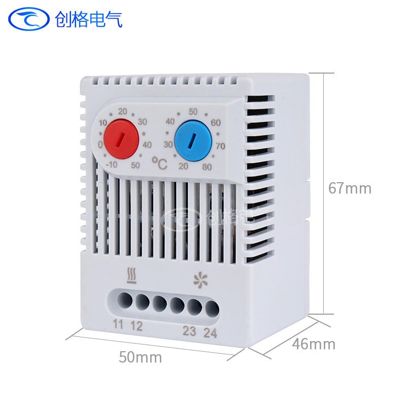 ZR011升温降温双控一体温度控制器机柜加散热可调节开关-10~50度 - 图1