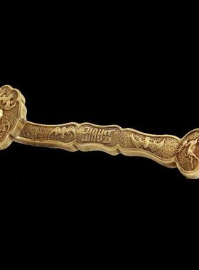 铜如意铜摆件手把件人生富贵平安乔迁结婚招聚米财装饰品纯