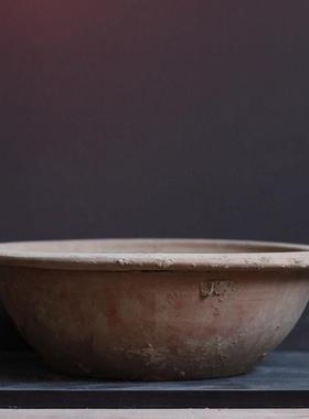 仿古彩陶碗彩绘陶器盘摆件收藏博古架装饰艺术工艺品古风老货汉代