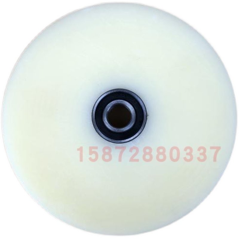 8寸实心轮耐磨防水打眼水产用脚轮轱辘重型大无轴承尼龙轮 - 图3