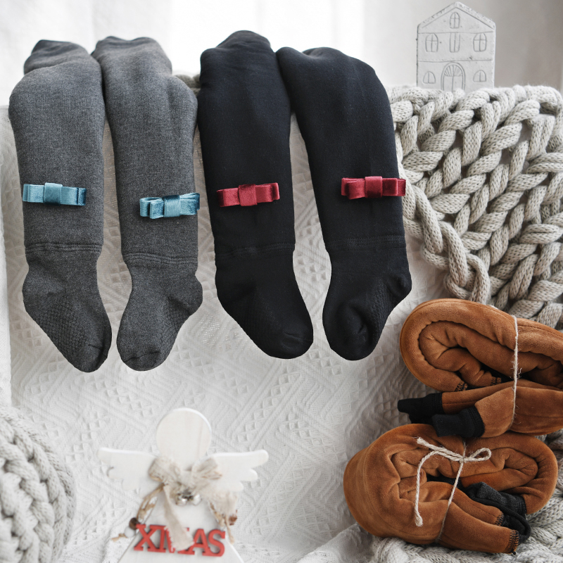 舒心果婴幼儿连裤袜加绒裤子秋冬宝宝打底裤袜加厚大PP女童连裤袜