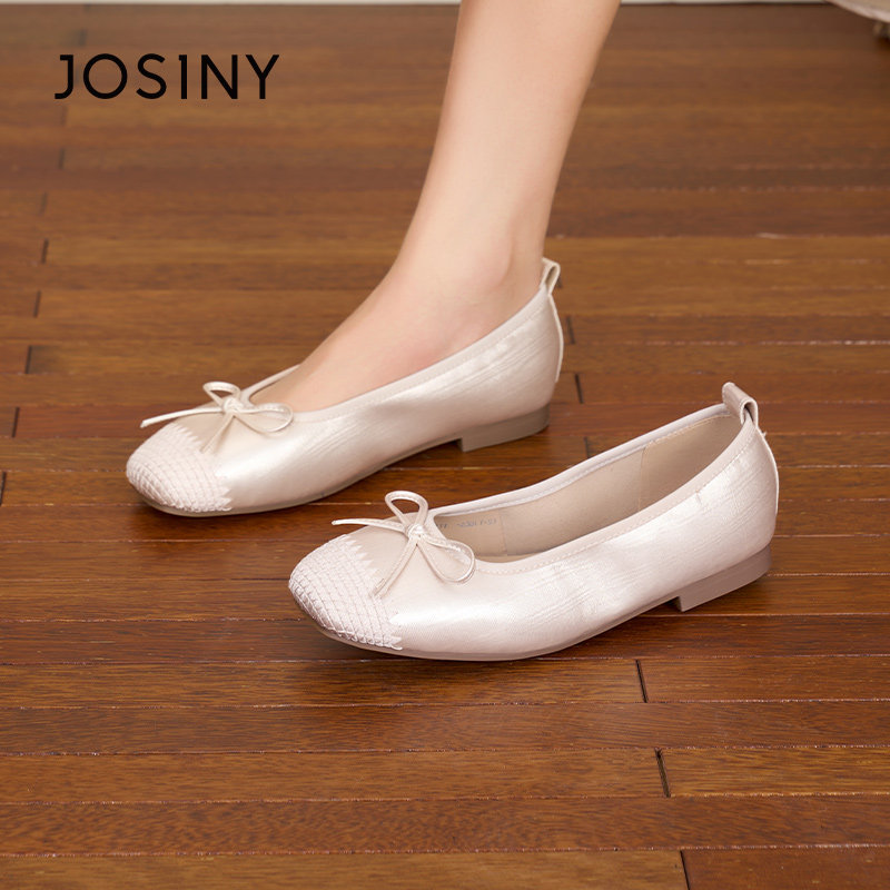 卓诗尼蝴蝶结平底单鞋女2026新款春季软底一脚蹬玛丽珍鞋百搭女鞋,淘宝优惠券,粉丝福利购,淘宝优惠卷