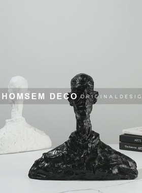 简约现代家居雕刻人物雕塑摆件样板房间售K楼处玄关酒柜摆台工艺