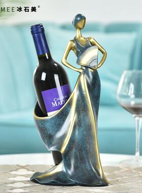 欧式创意马头红酒架摆件现代简约客厅酒柜餐厅个性装饰品家居摆设