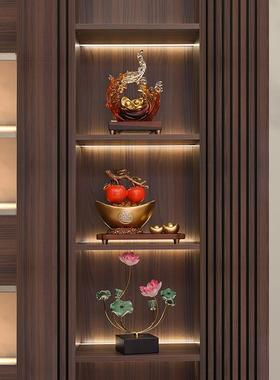 新中式招财进宝柿子创意摆件客厅玄关酒柜装饰品搬家送礼高档礼品