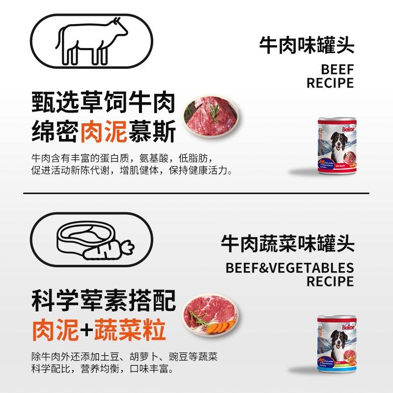 Bioline斑澜狗狗罐头宠物0添加犬用零食罐量贩装大罐新鲜食材营养,淘宝优惠券,粉丝福利购,淘宝优惠卷
