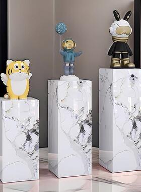 岩板底座落地摆件轻奢高档客厅大理石底座底座增高台展台展示架