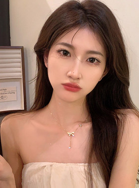 轻奢水钻蝴蝶锁骨链女2026新款