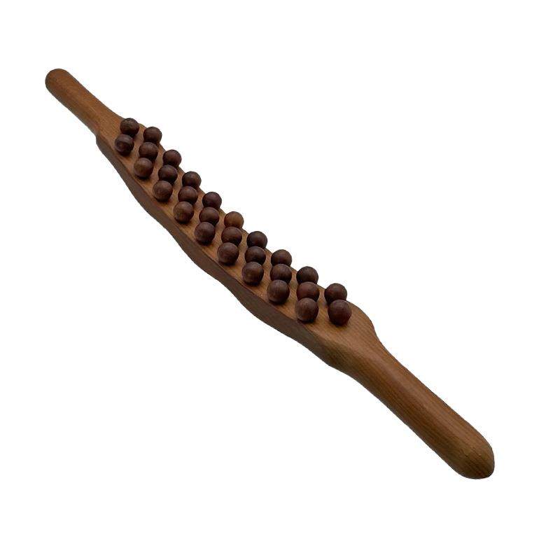 28珠碳化榉木擀筋棒刮痧棒美容一根全身通用按摩棒点穴经络拨筋棒,淘宝优惠券,粉丝福利购,淘宝优惠卷