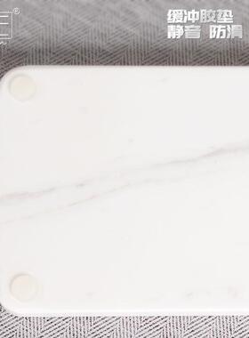 大理石香薰摆件托盘轻奢化妆室洗漱台放精致高端小首饰天然黄洞石