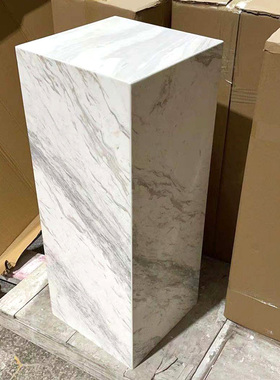 天然大理石底座落地轻奢玄关酒店别墅样板房客厅雕塑摆件立柱摆台