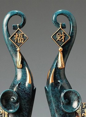 【热卖款】大象玄k关摆件客厅电视酒柜家居装饰品房间开业创意礼