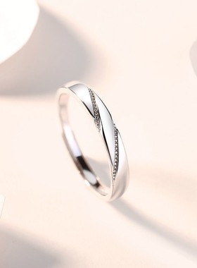 925纯银一见钟情情侣对戒