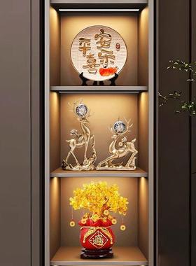 招财鹿摆件轻奢高档创意酒柜装饰品客厅电视柜家居乔迁新居礼品