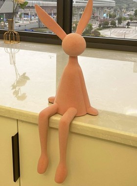 兔子坐姿摆件客厅电视柜玄关x桌面样板间酒柜简约法式创意家居装