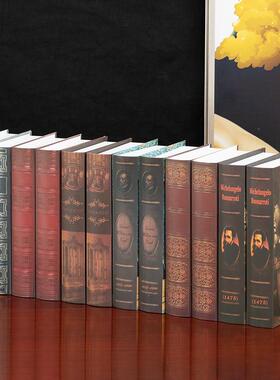 欧式覆古怀旧假书彷真书摆件创意饰品道具模型书咖啡厅网咖装饰书