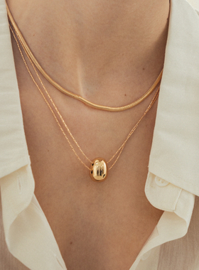 LMLAGOMIST咖啡豆项链通勤百搭